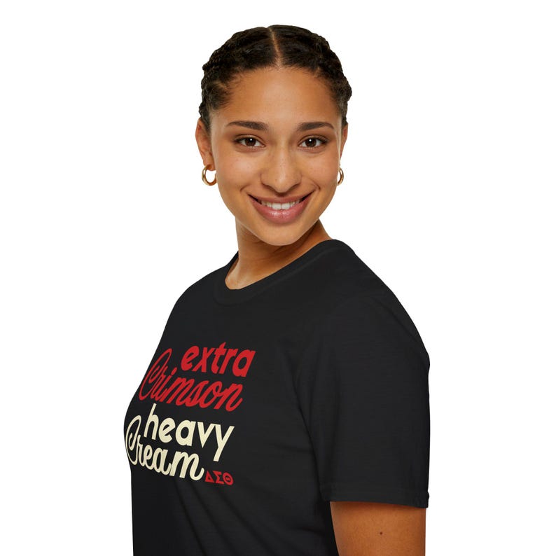 Extra Crimson Heavy Cream Delta Sigma Theta Sorority Fashion Statement T-Shirt immagine 8