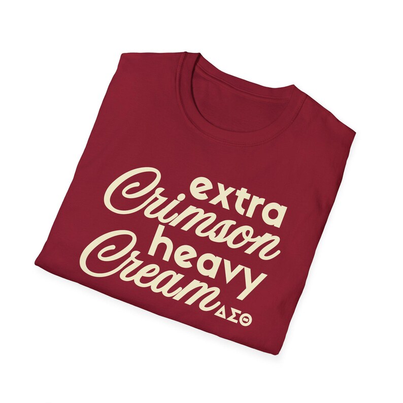 Extra Crimson Heavy Cream Delta Sigma Theta Sorority Fashion Statement T-Shirt immagine 2