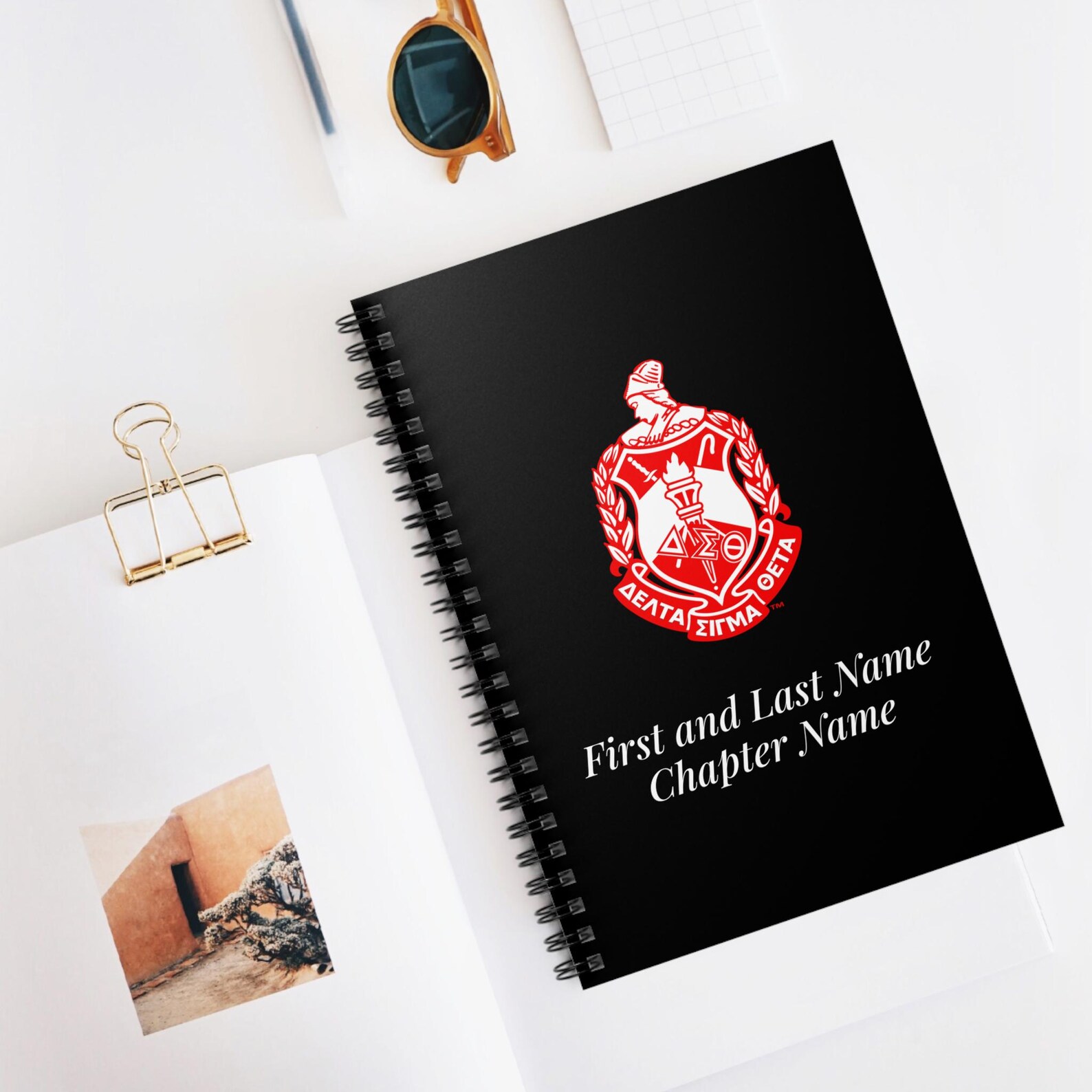 Delta Sigma Theta Spiral Notebook - Personalized Sorority Journal - Etsy