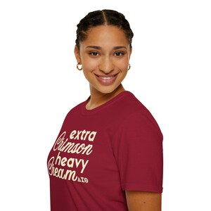 Extra Crimson Heavy Cream Delta Sigma Theta Sorority Fashion Statement T-Shirt immagine 3