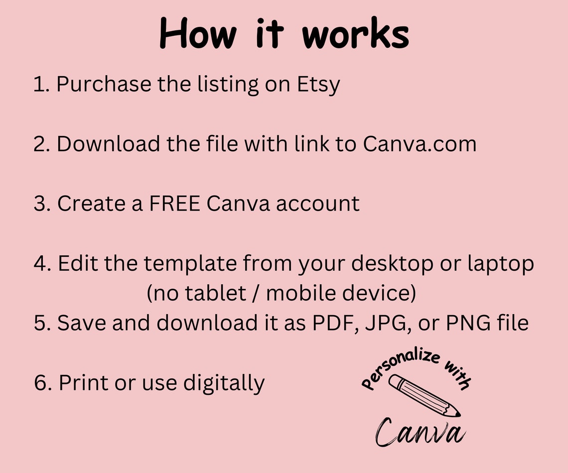 Invoice Template Editable, Small Business Custom Order Form Printable ...