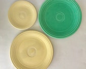 Original FIESTA WARE 9 quot Ivory Luncheon Plate and 6 quot Ivory Bread and Butter Plate by Homer Laughlin, Collectible Kitchen, Mid Century Kitchen