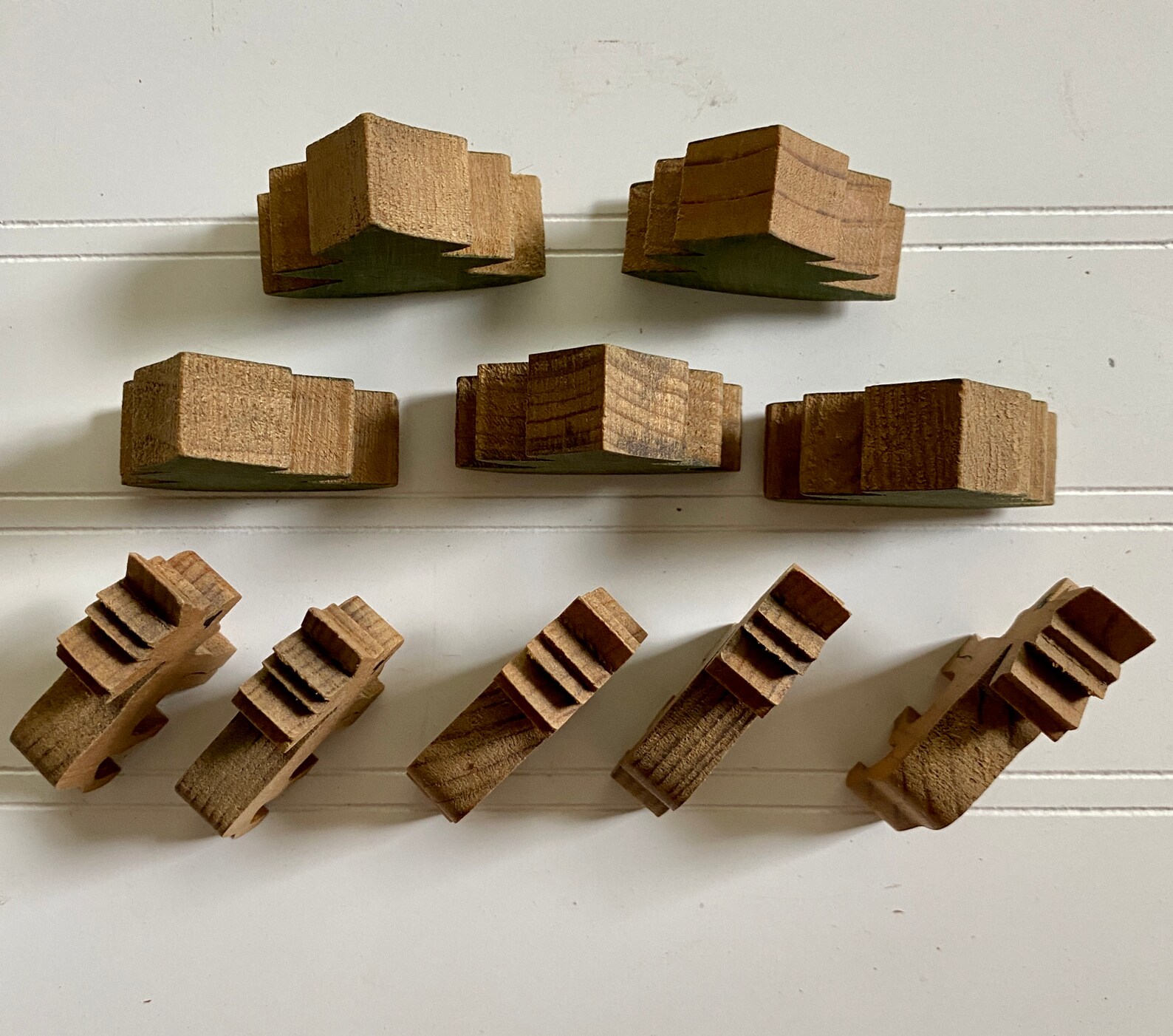 5 pinos verdes y 5 recortes de madera de alce para la | Etsy