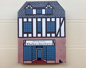 Vintage CAT'S MEOW Village 1990 Smith & Leunk Haberdashers Series VIII, Stand-Up Historical Building, National Landmark by Faline Jones