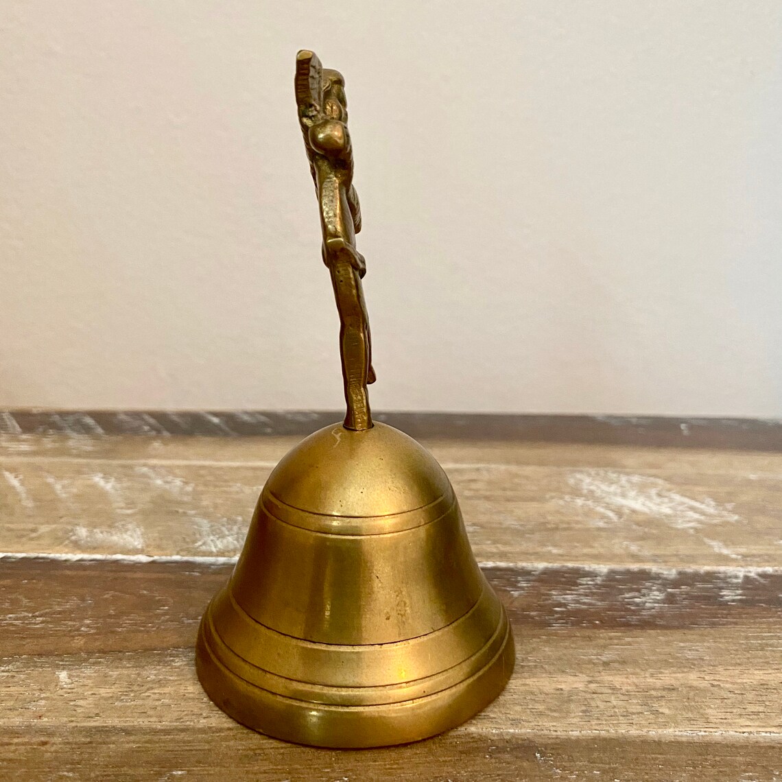 Vintage BRASS ANGEL BELL 41/2 H Christmas Musician Bell Etsy
