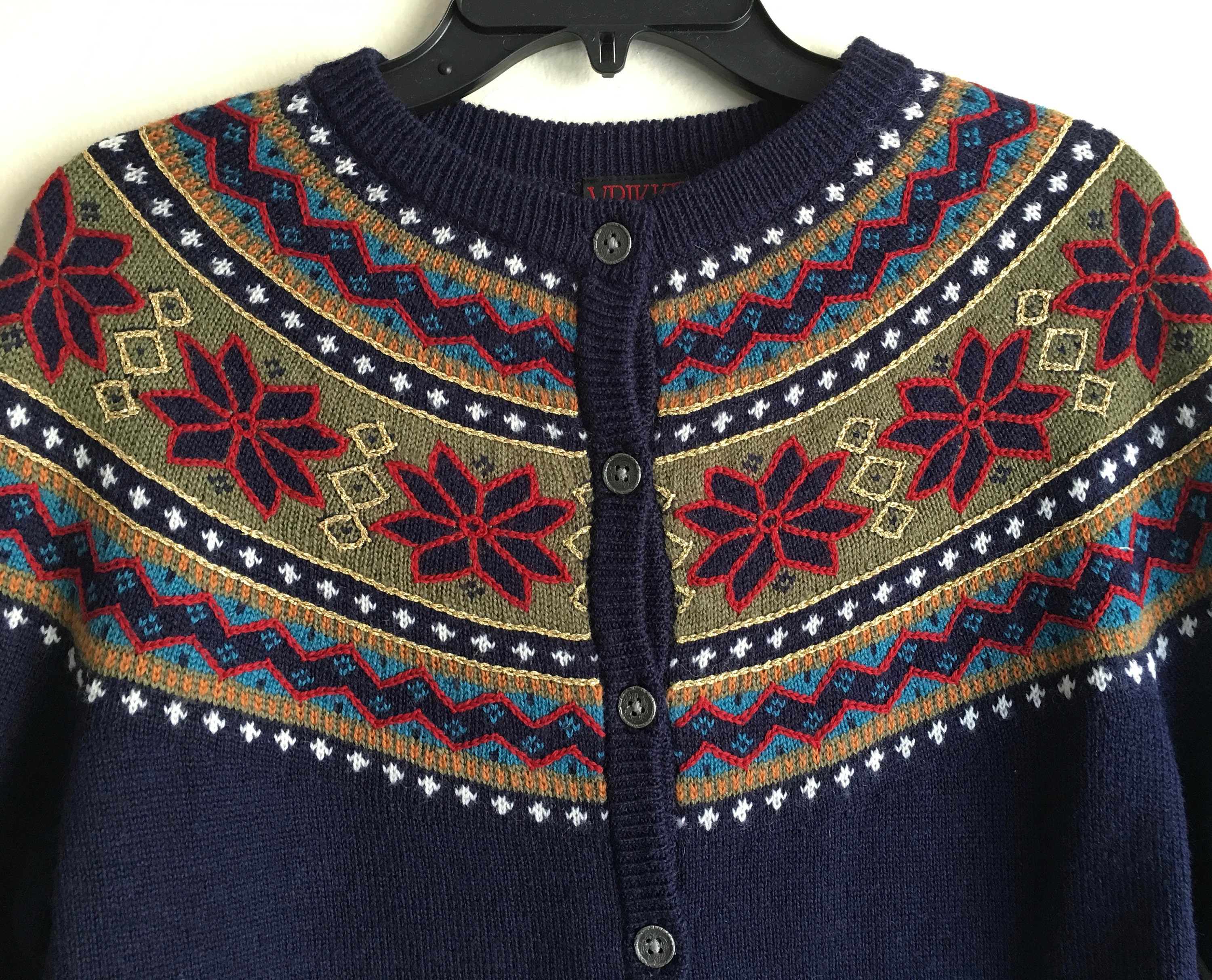 Vintage VRIKKE KNIT WOOL Sweater Norwegian Design by Irene | Etsy