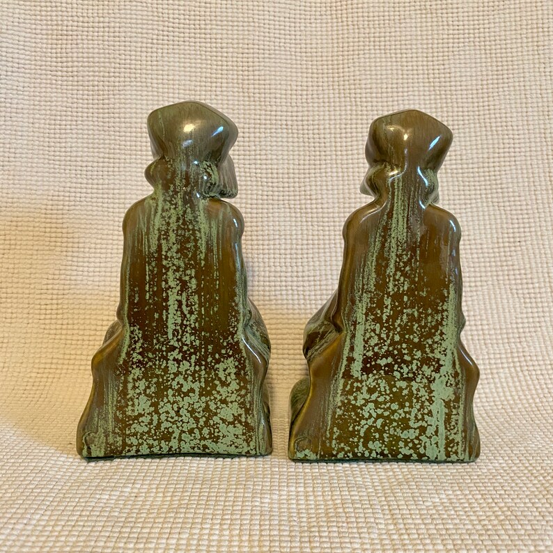 1929 COWAN POTTERY Girl Bookends 521 Set of 2 Etsy