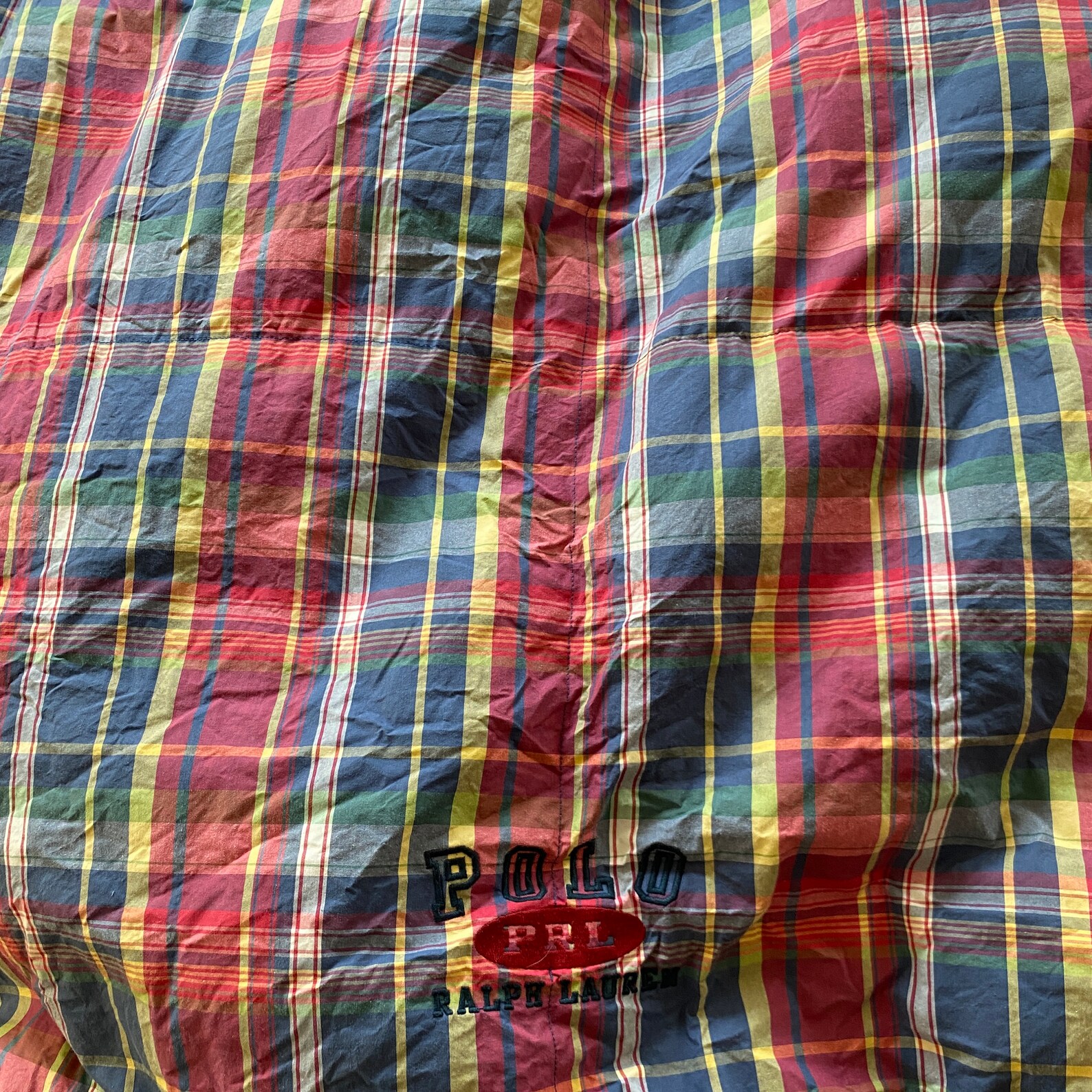 Vtg POLO RALPH LAUREN Comforter Twin Size Plaid Navy Red Etsy