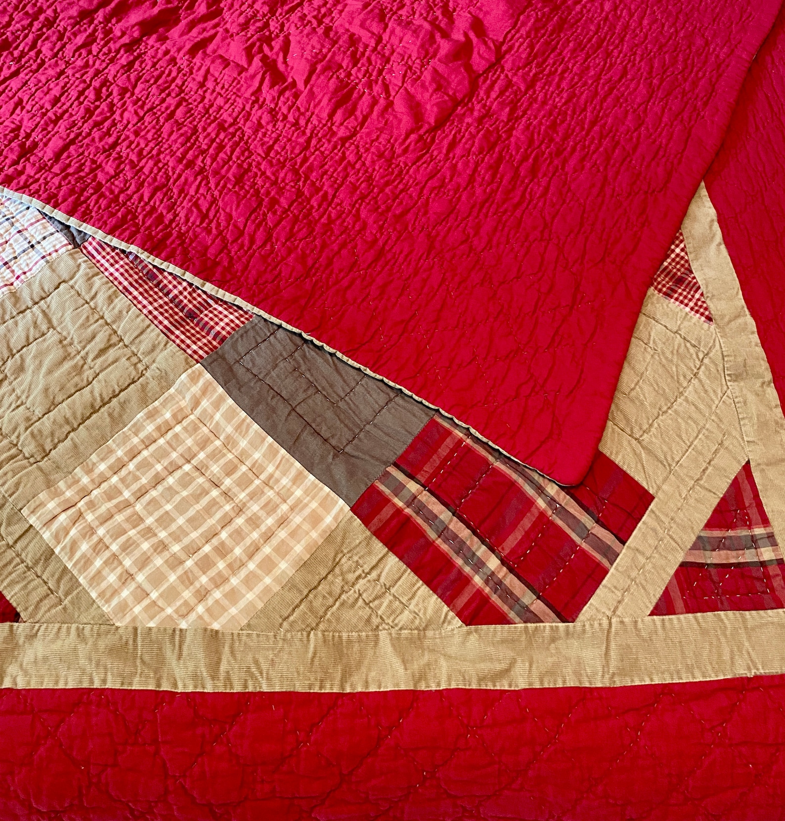 Vintage WOOLRICH HOME Quilt Corduroy Flannel Plaids Cotton Etsy