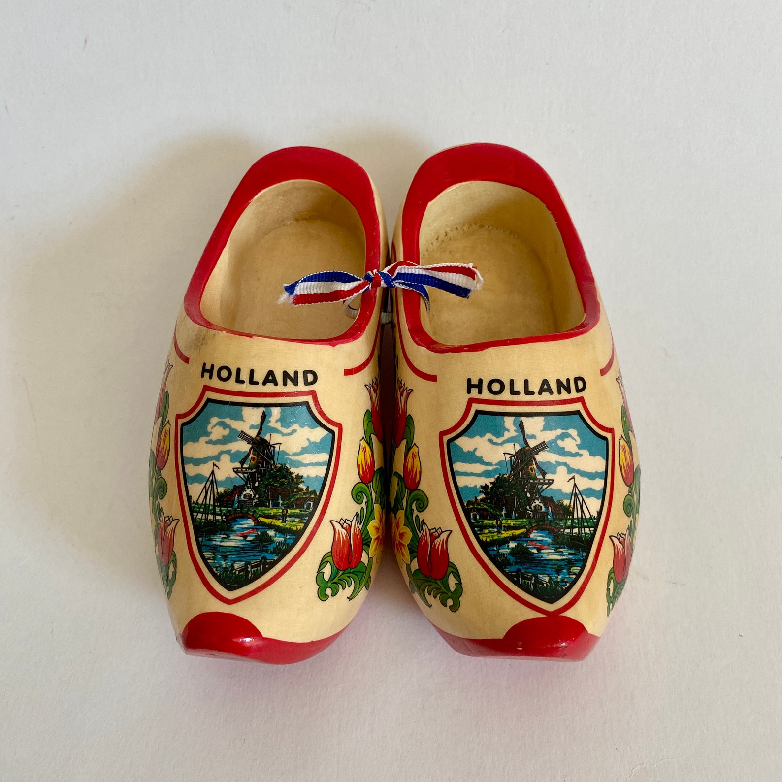 Vintage HOLLAND Wooden Shoes Child Size Decorative Etsy