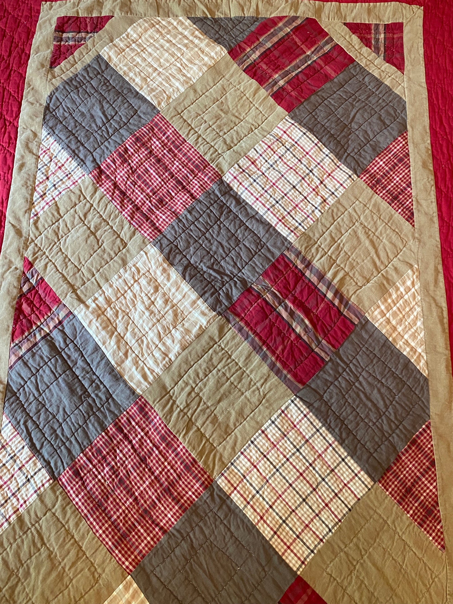 Vintage WOOLRICH HOME Quilt Corduroy Flannel Plaids Cotton Etsy