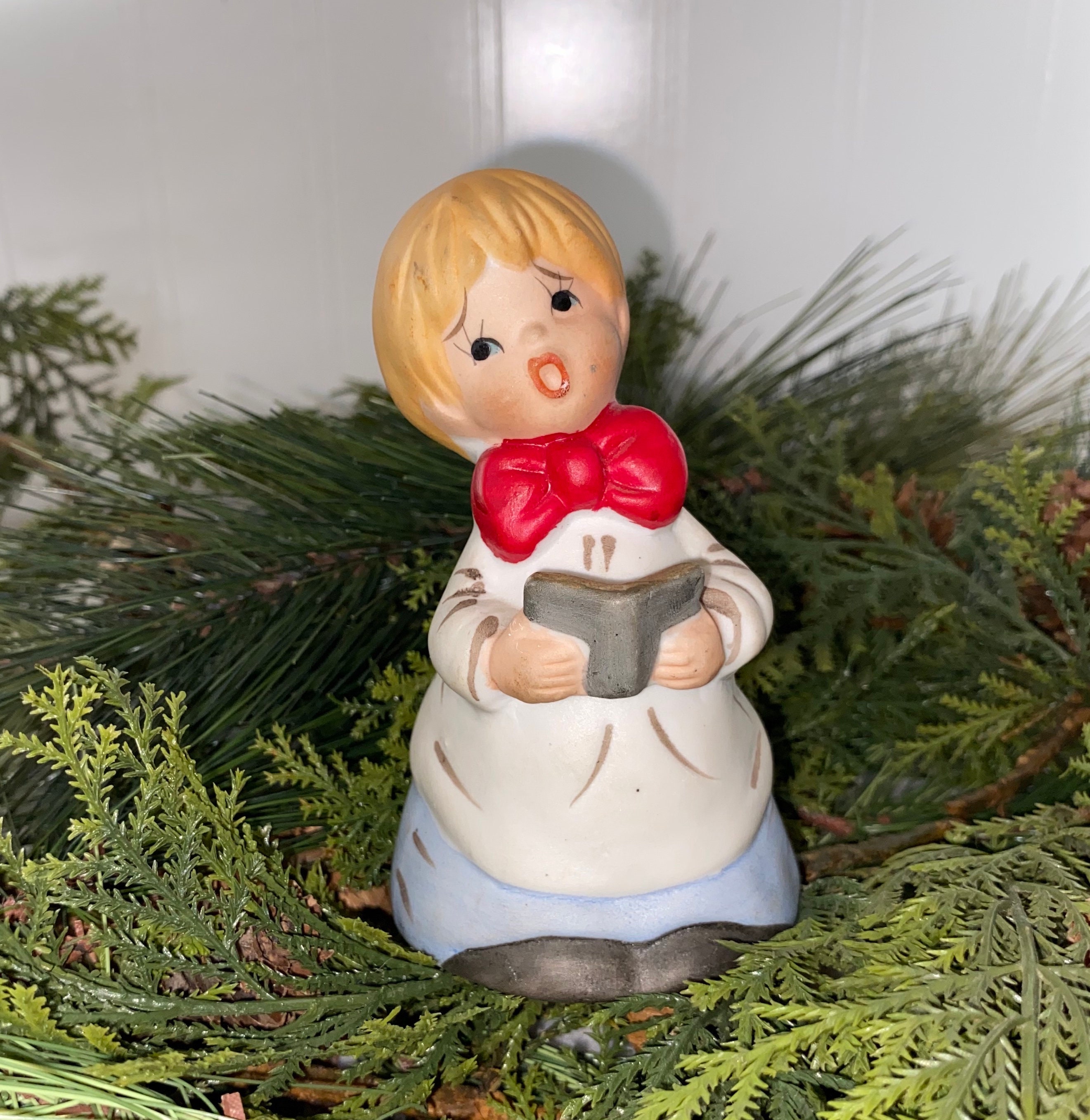 1978 CHOIR BOY Ceramic Figurine Bell Bisque Porcelain Etsy