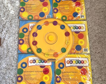 Vintage LEARNING PALETTE Math & Reading, Choice of: Counting or Addition or Subtraction or Alphabet or Beg. Vocabulary by Learning Wrap-ups