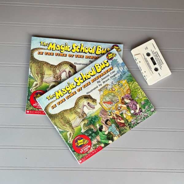 1994 Magic School Bus in the Time of the Dinosaurs by Joanna Cole Illus by B Degen Cassette & 2 Copies iSBN 0590414313 PB Scholastic, RL3