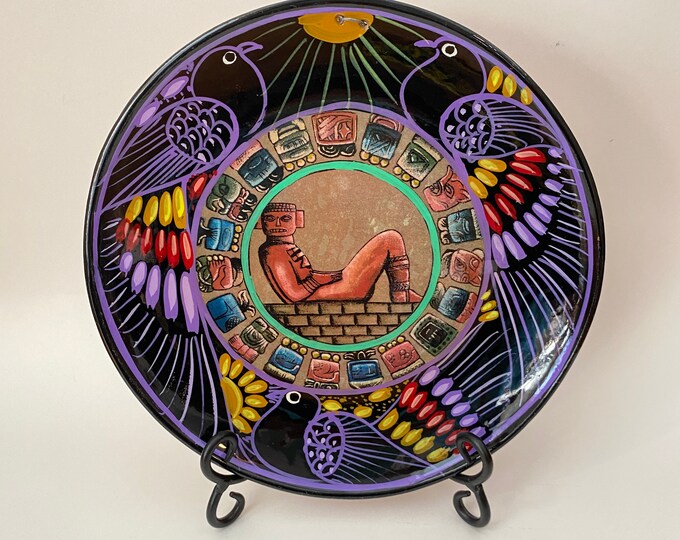 Vtg MAYAN AZTEC Plate 11