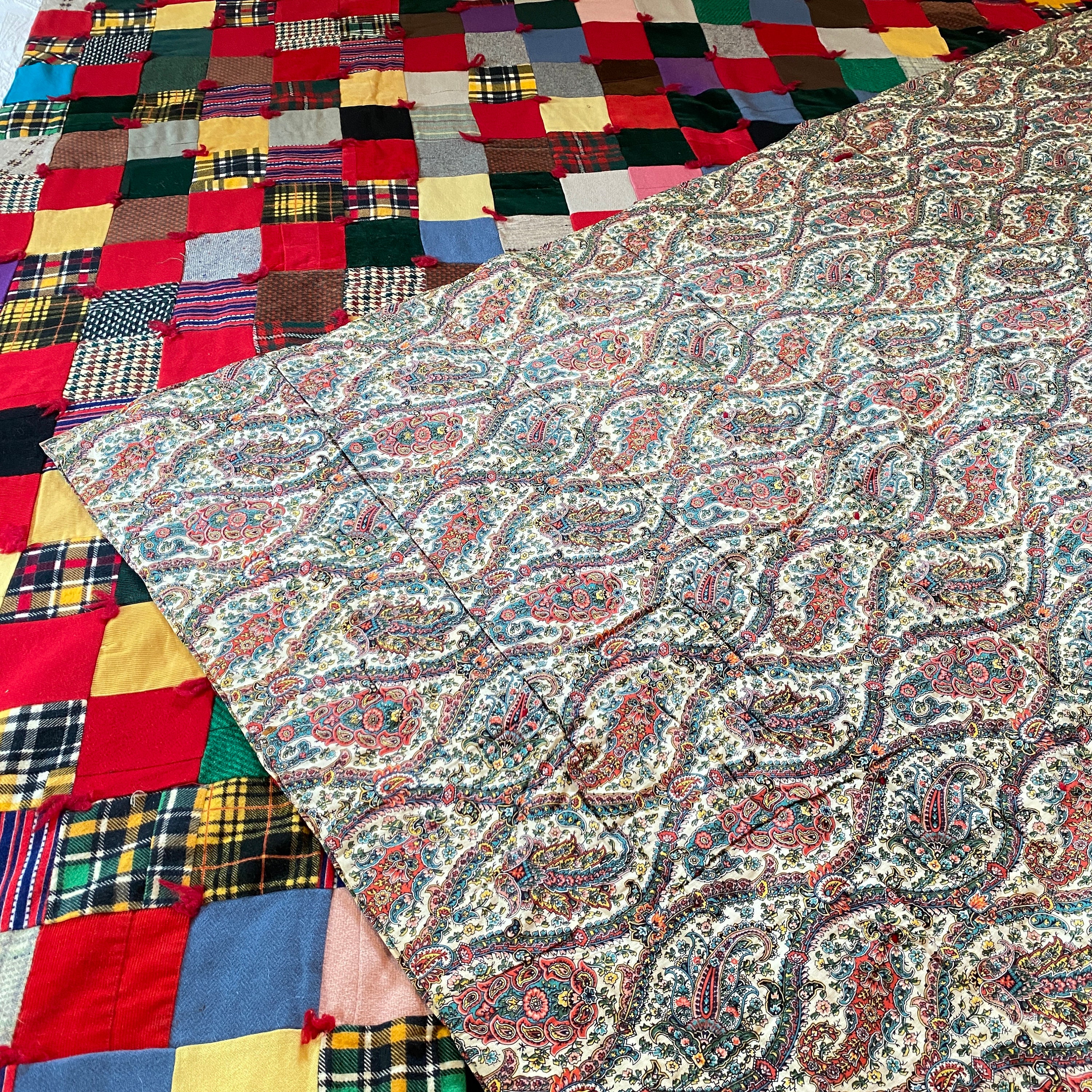 Vtg PATCHWORK QUILT 69