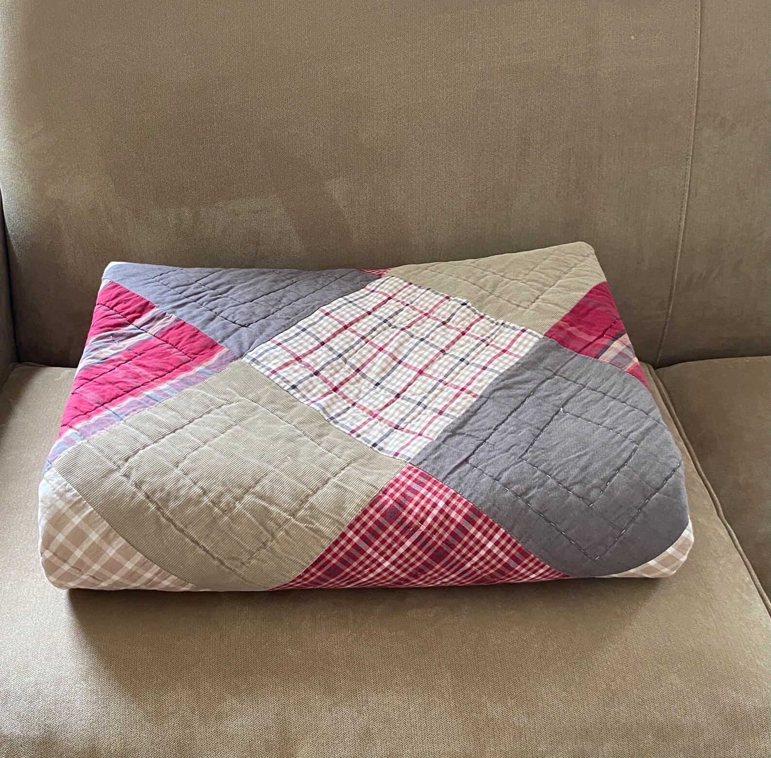 Vintage WOOLRICH HOME Quilt Corduroy Flannel Plaids Cotton Etsy