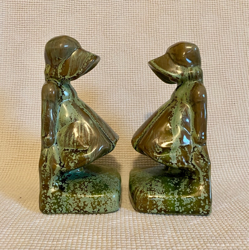 1929 COWAN POTTERY Girl Bookends 521 Set of 2 Etsy