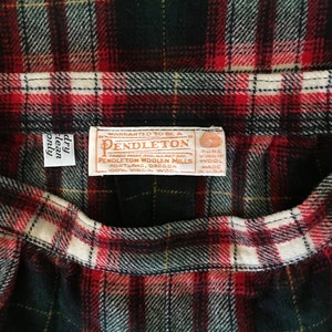 Vintage PENDLETON Wool Plaid Skirt, Single Front Center Pleat and Two ...