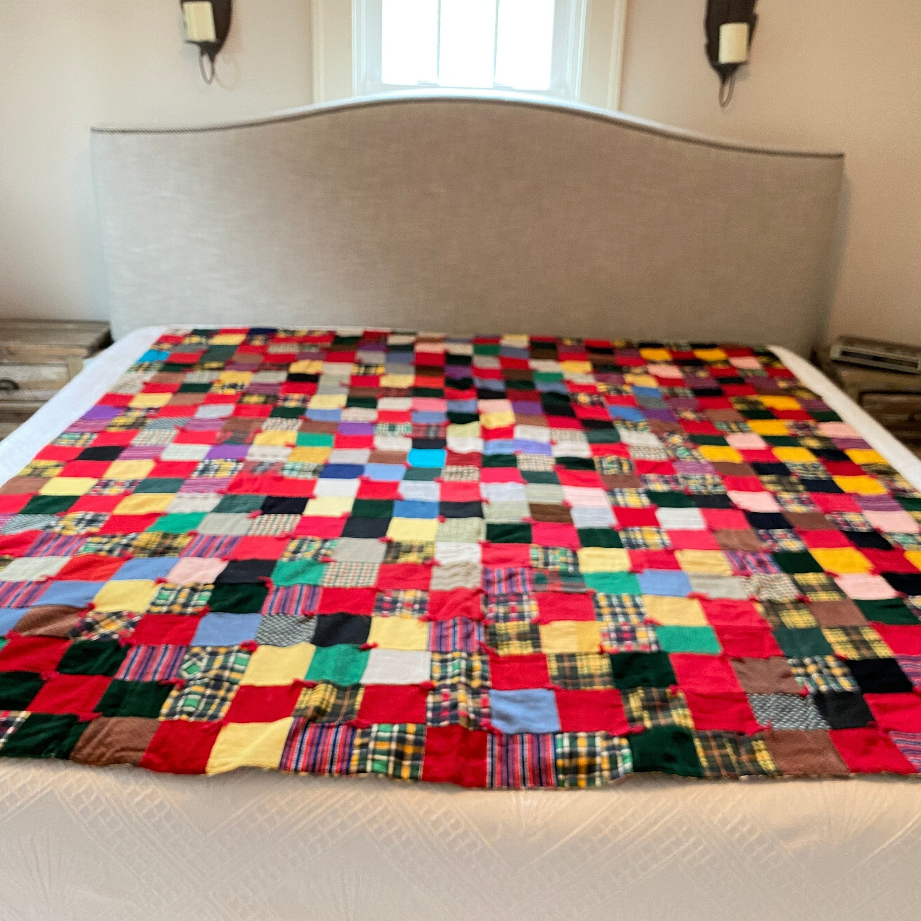 Vtg PATCHWORK QUILT 69