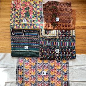 Vintage HUIPIL GUATEMALAN Embroidered/Woven Colorful Festive Ponchos, Your Choice of 5 Authentic Guatemalan Fiber Folk Art, Traditional Wear