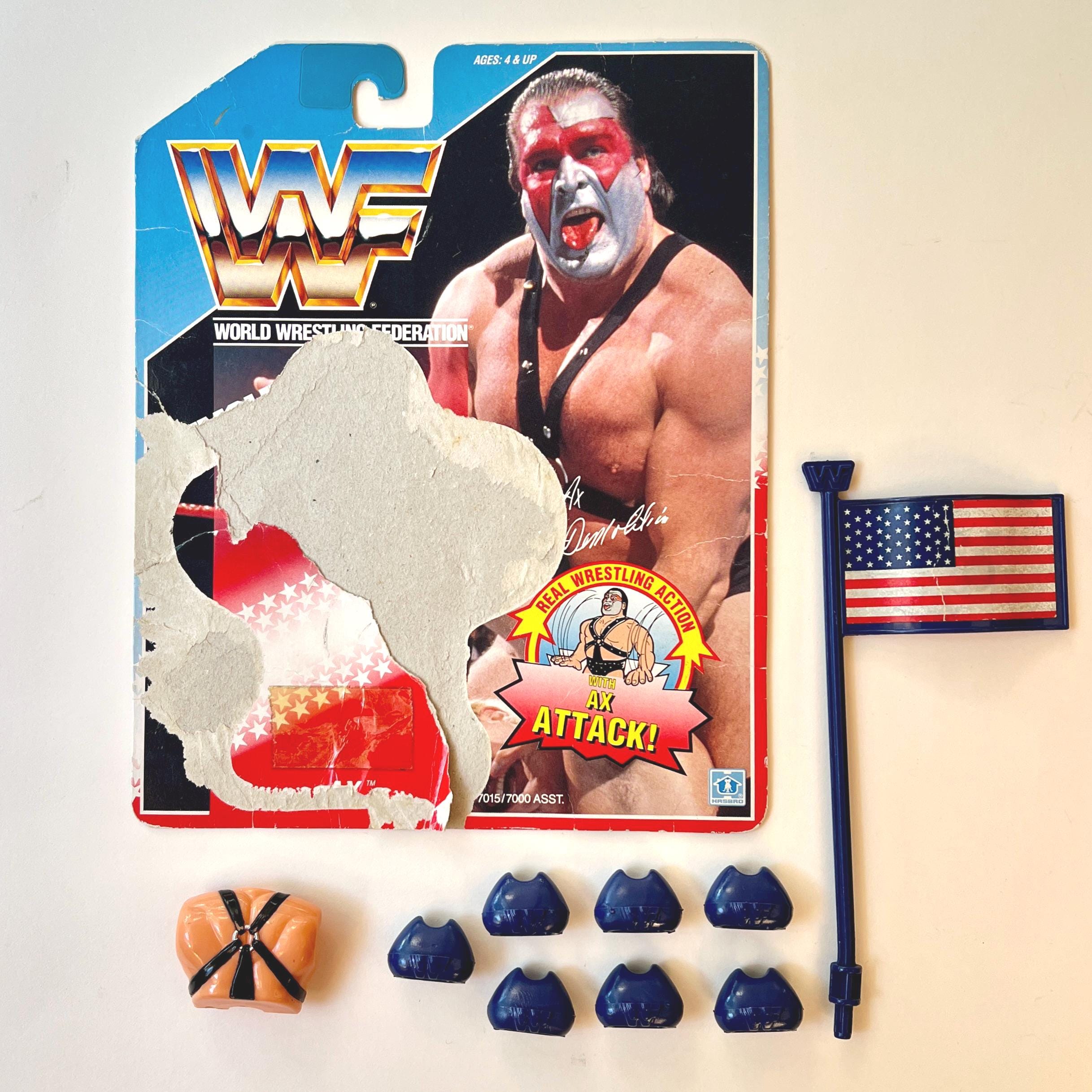 Vintage WWF WORLD Wrestling FEDERATION: Ring Flag or Blue