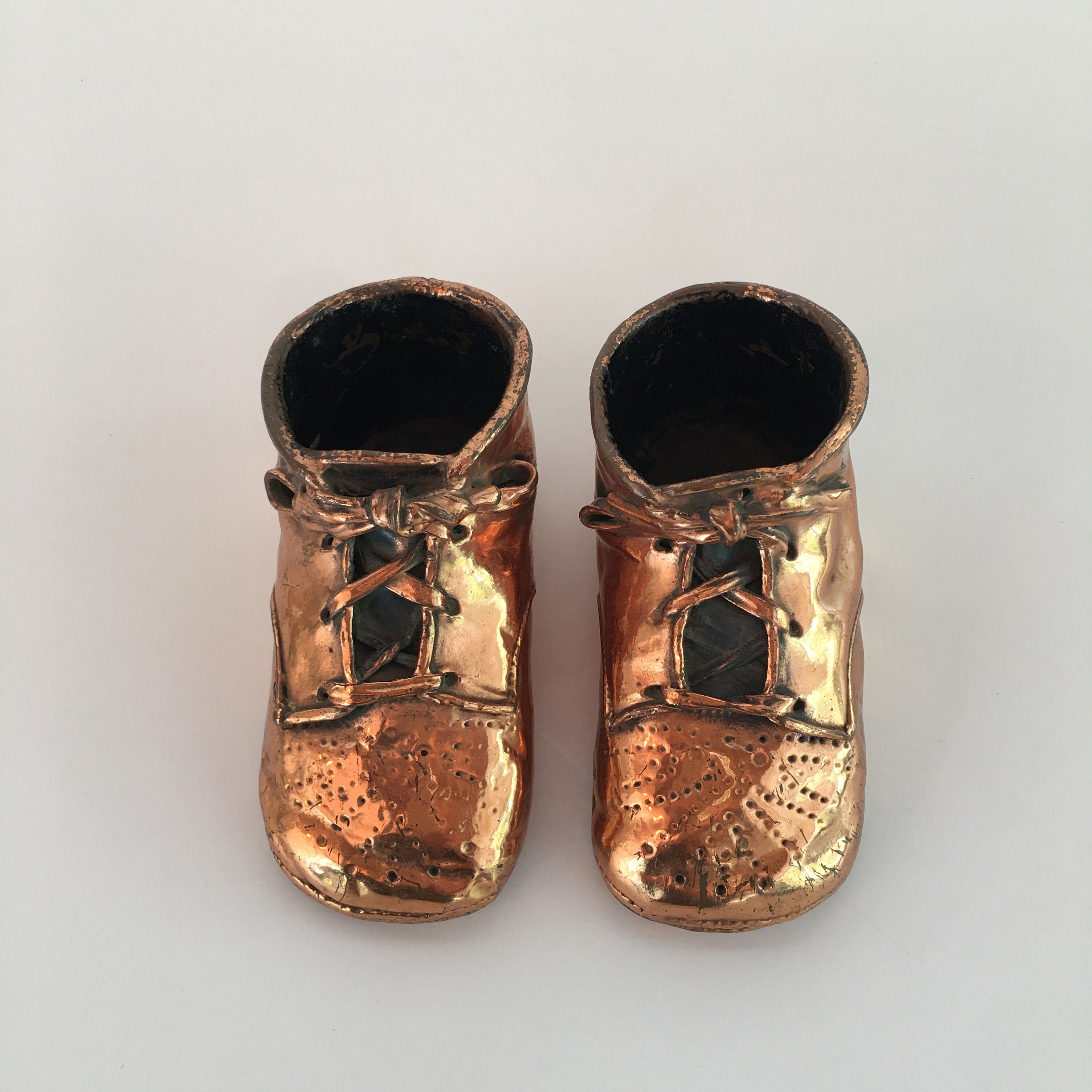 Copper baby shoes sales