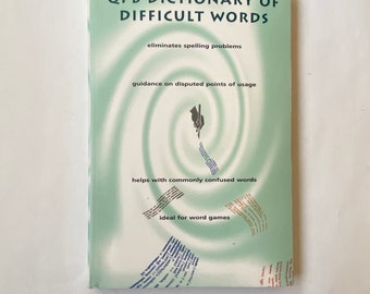 1996 of 1994 QPB DiCTIONARY of DIFFICULT WORDS Edited by John Ayto, Quality Paperback Book-of-the-Month Club, Vintage Word Game Reference