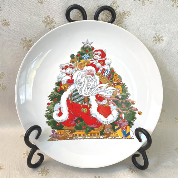 1987 DAYTON'S HUDSON CHRISTMAS Plate, Old World Santa 7 1/2