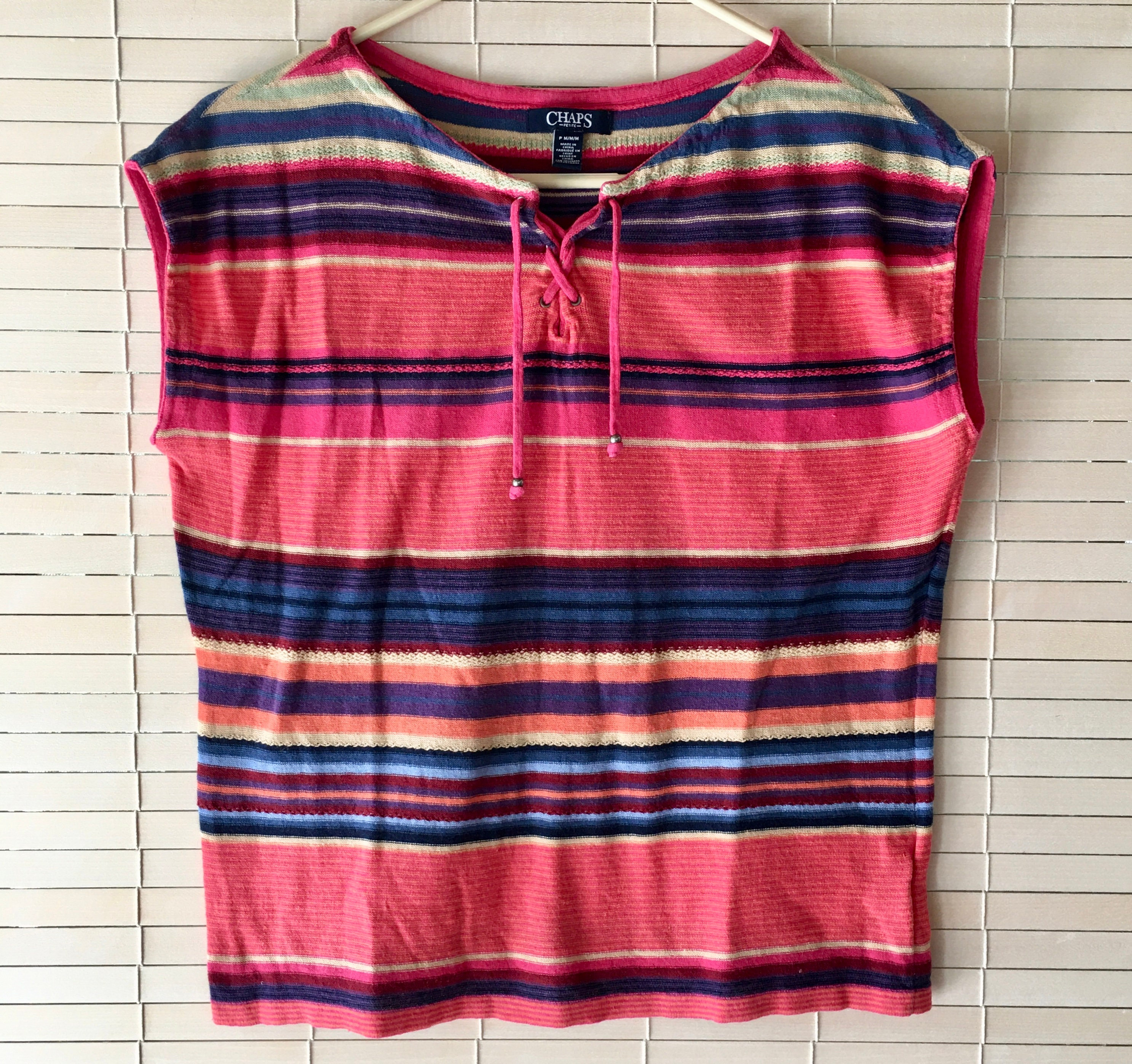 chaps petite tops