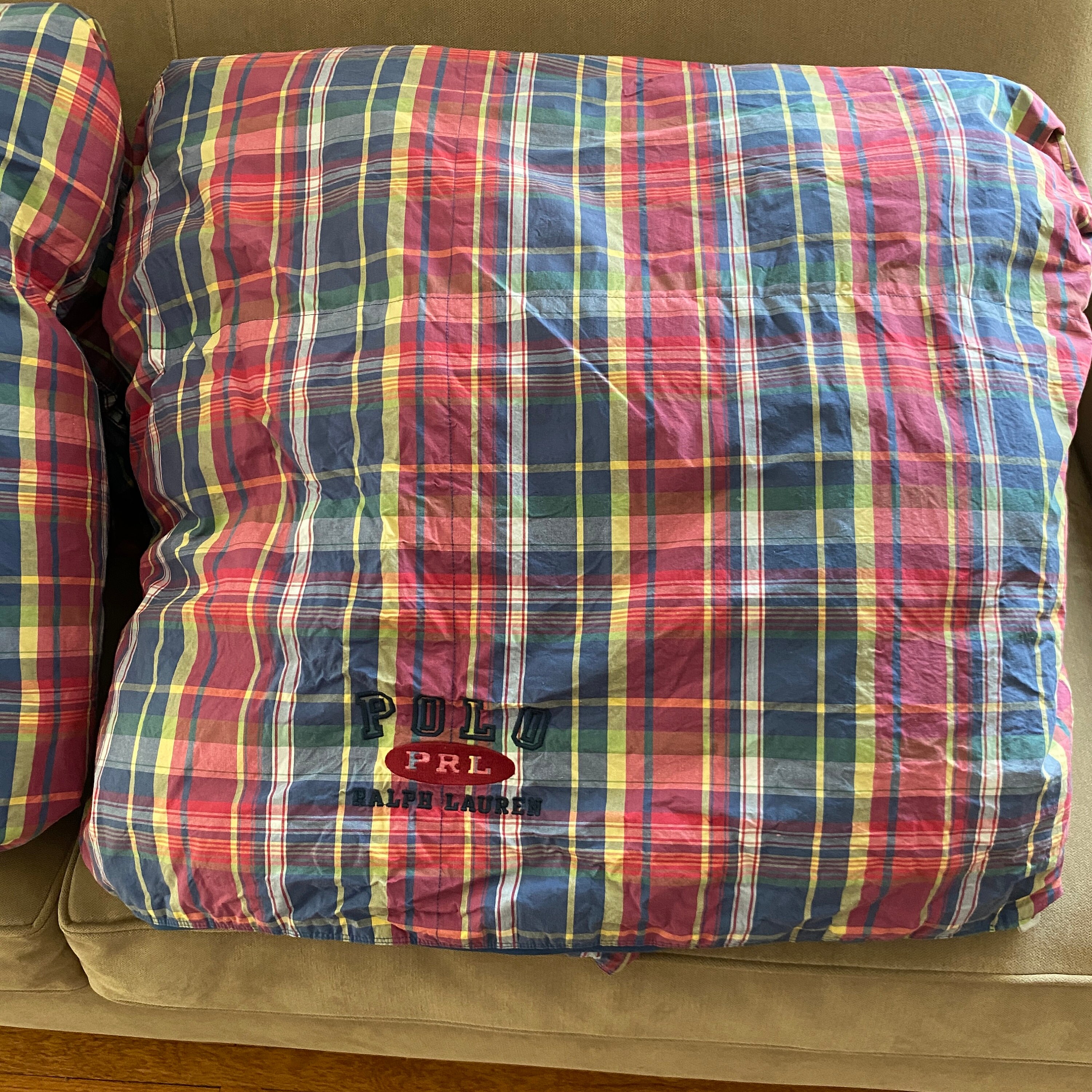 Vtg POLO RALPH LAUREN Comforter Twin Size Plaid Navy Red Etsy