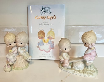 Vintage 1978 PRECIOUS MOMENTS Love Lifted Me or Love One Another by J David, E-1375/A, E-1376 or 1998 Caring Angels by H Rice 0-8007-7139-7