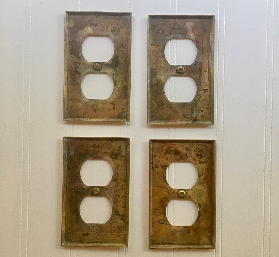 Vintage BRASS Light Switch Plate Covers From 1926 House GE Etsy