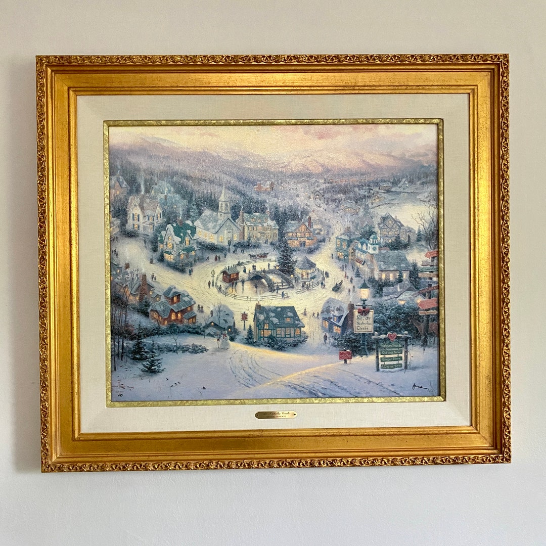 1993 THOMAS KINKADE st. Nicholas Circle Signed Artist Proof Lithograph