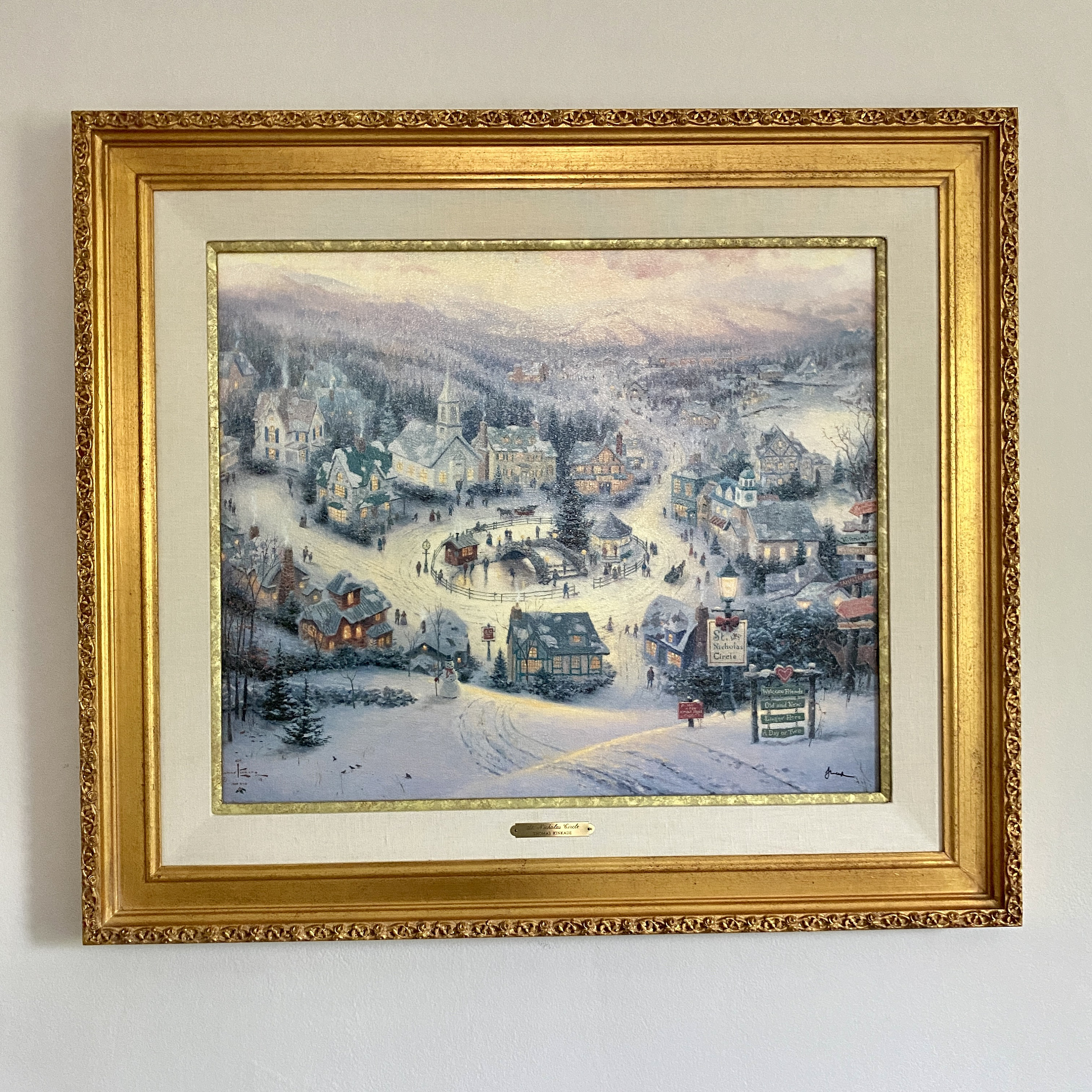 Merry Christmas to All 絵画　アンティーク The Christmas Festival – Thomas Kinkade Gallery Of Murfreesboro
