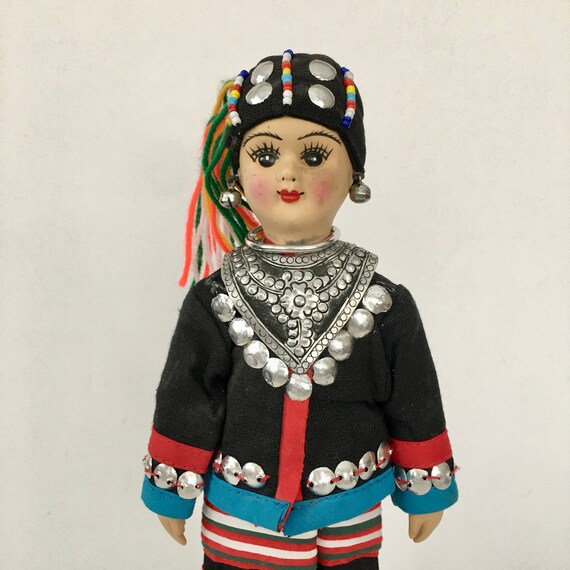 VINTAGE THAILAND PORCELAIN BISQUE DOLL