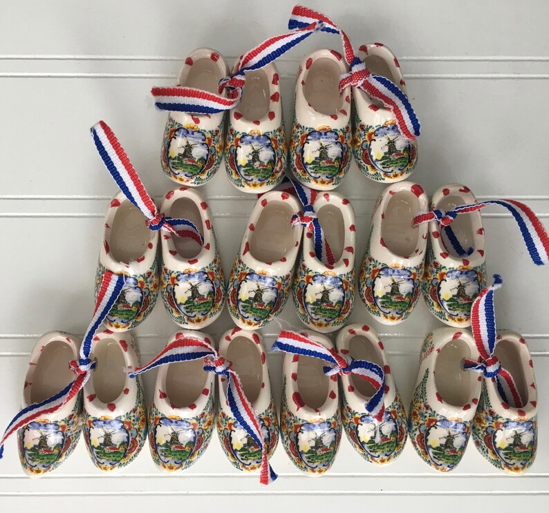 Pair of Miniature DUTCH SHOES Delft Blue Made in Holland Etsy