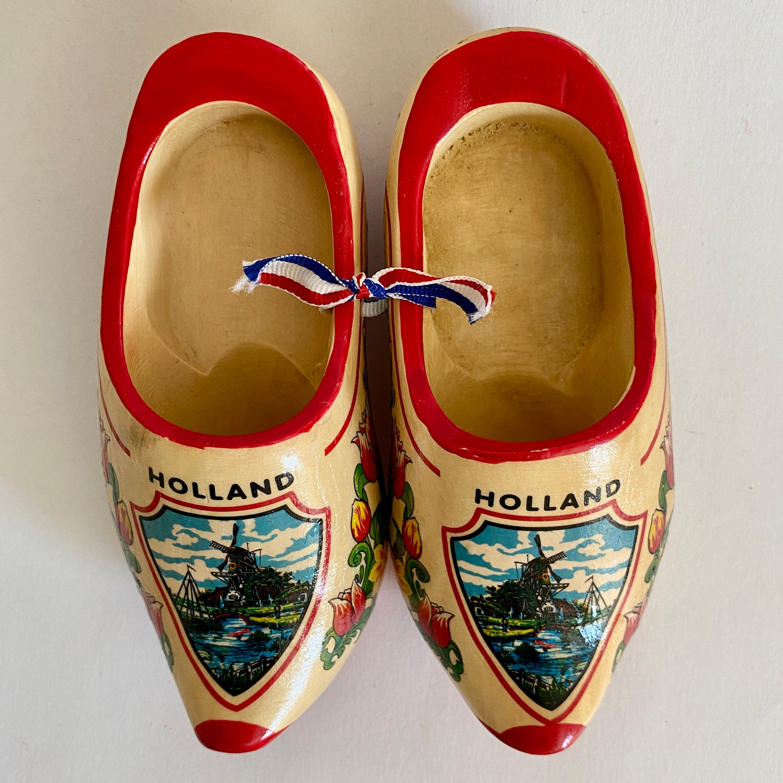Vintage HOLLAND Wooden Shoes Child Size Decorative Etsy