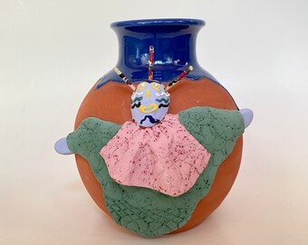 Vintage PUERTO RICO VEJIGANTE Clay Pottery by Tony Gomez