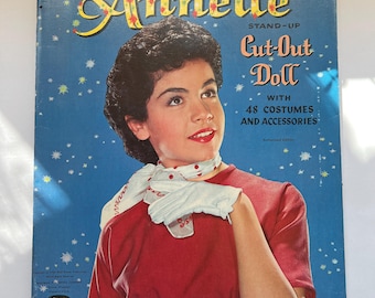 Vintage 1960 ANNETTE Cut-Out Doll by Disney Publishing, Authorized Edition, Cut & Played With Then Stored for Decades