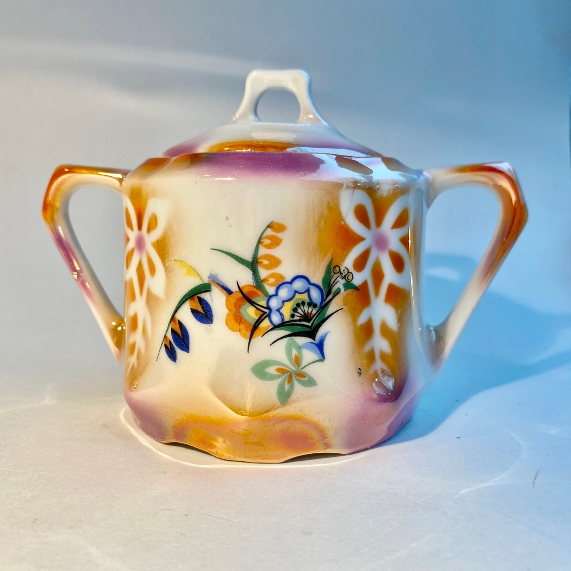 Vintage Germany SUGAR BOWL With Lid 659 3 Porcelain Etsy
