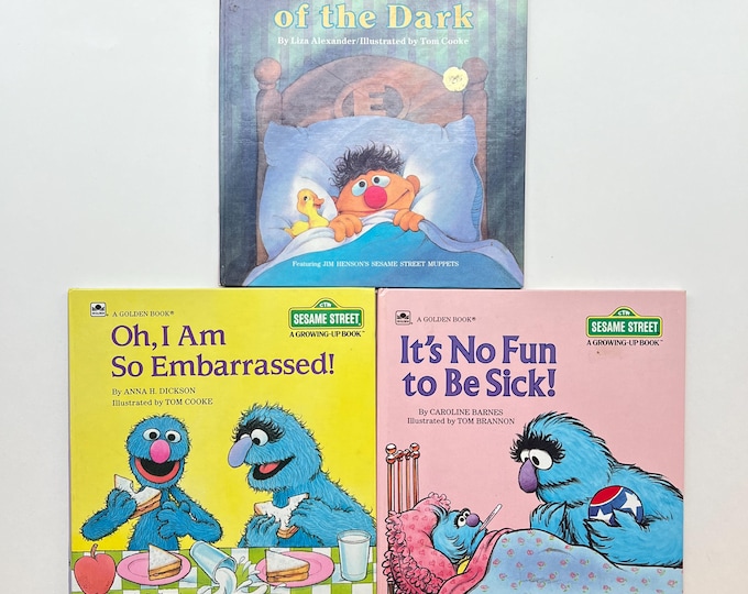 Embarassed Muppet 1986-89 SESAME STREET Growing-up Books Set of 3 Scared of the Dark, Oh ...
