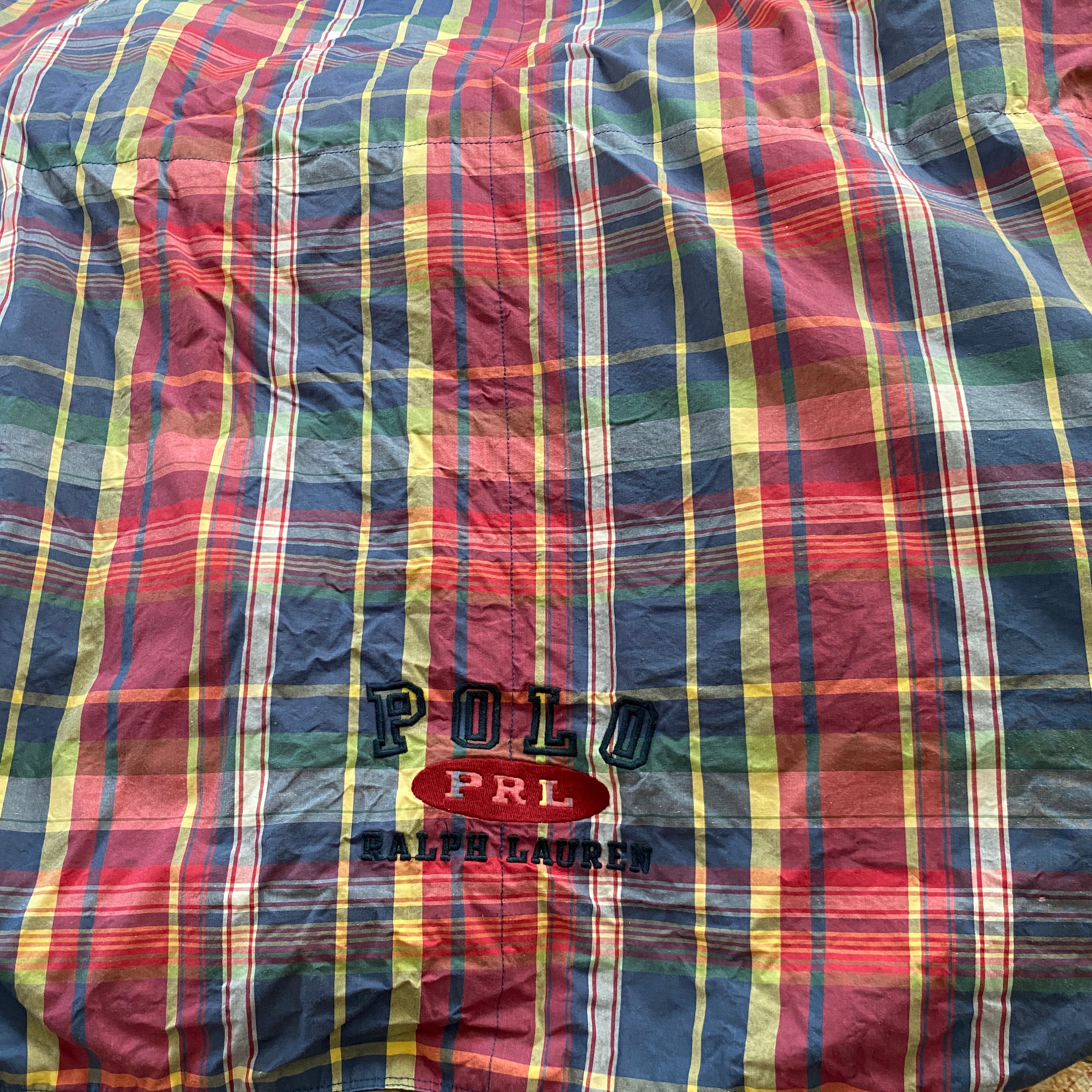Vtg POLO RALPH LAUREN Comforter Twin Size Plaid Navy Red Etsy