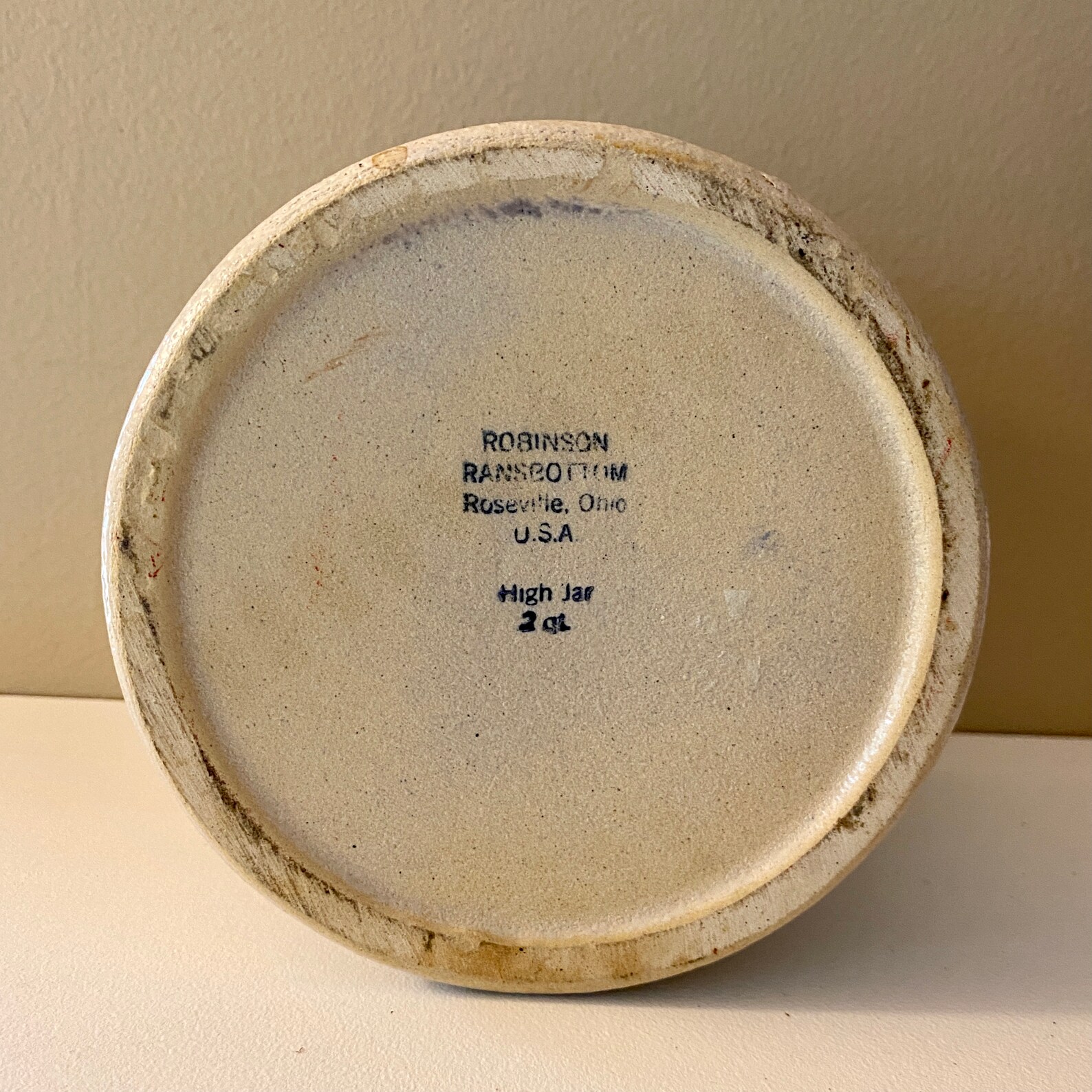 Vintage ROBINSON RANSBOTTOM 2 Quart High Jar Crock Etsy