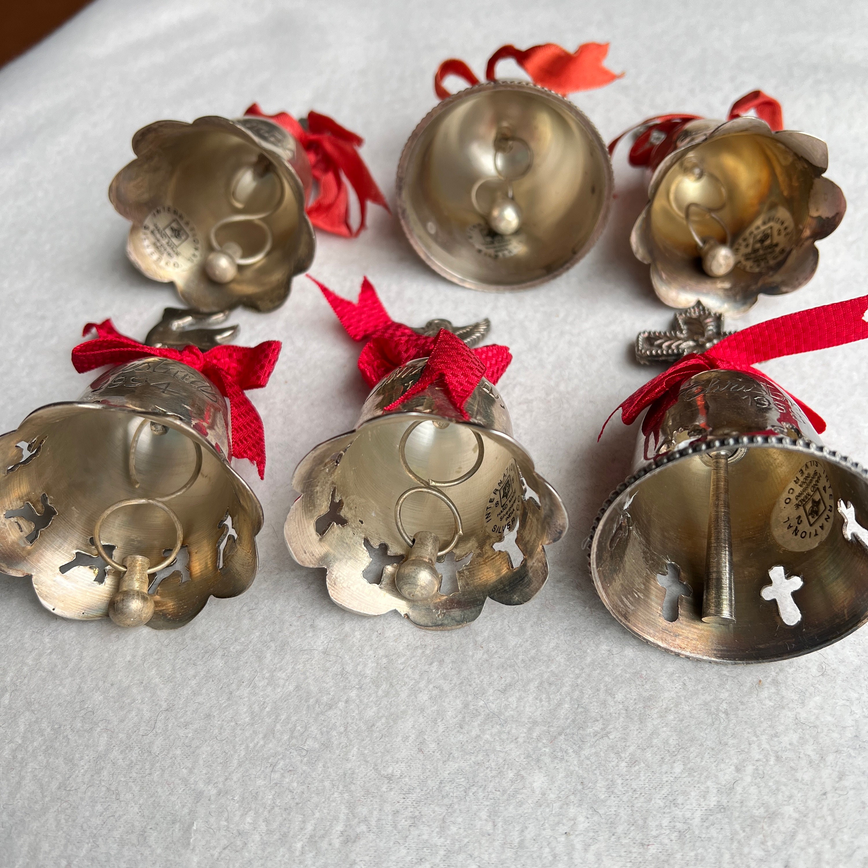 1990s CHRISTMAS BELLS International Silver, 1992 Nutcracker, 1992