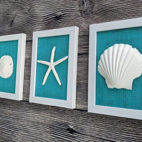 Beach Cottage Decorbeach House Wall Decorset of Beach Wall Etsy