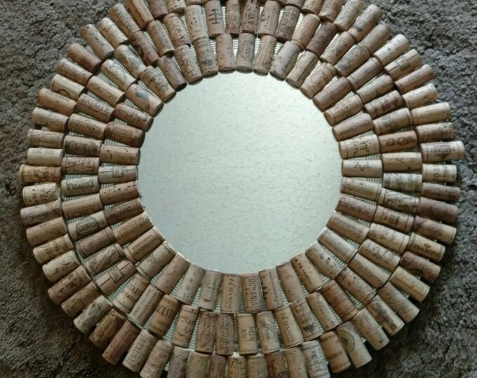Wine Cork Mirrorhandmade Cork Mirrorhandmade Wine Cork Etsy