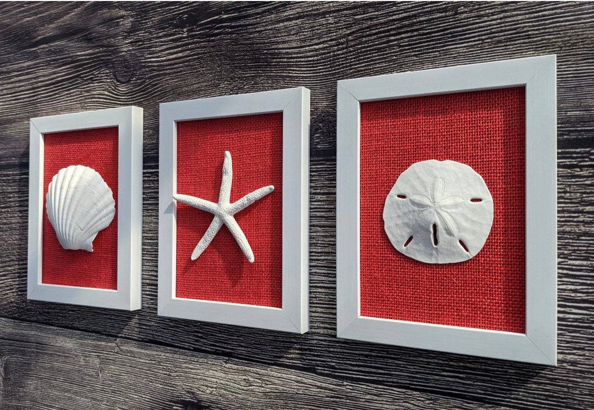 Beach Cottage Decorbeach House Wall Decorset of Beach Wall Etsy