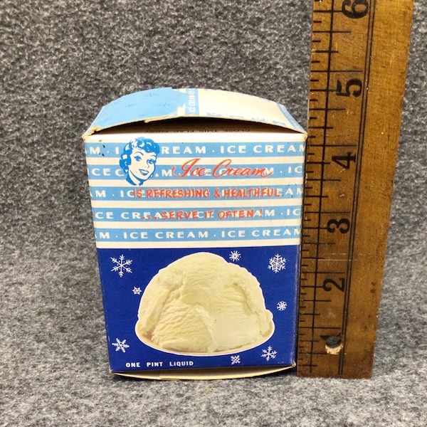 Vintage Ice Cream Carton/1955 Copyright/One Cute Pint Size