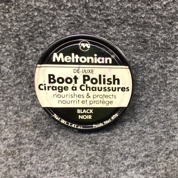 Boot Polish Can/Meltonian Black/Vintage